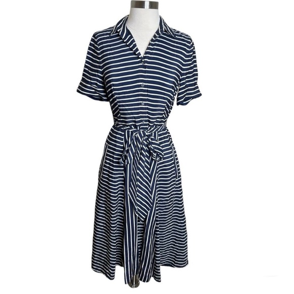 Jcrew Collection NWT stripe silk dress 2p - Picture 4 of 7